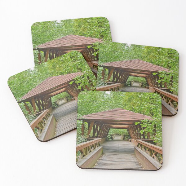 Item preview, Wooden Covered Bridge in Green Forest designed and sold by Rogi74.
