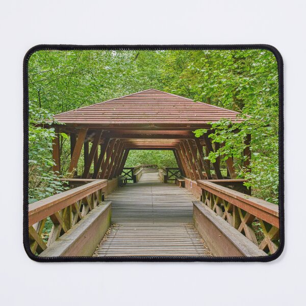 Item preview, Wooden Covered Bridge in Green Forest designed and sold by Rogi74.