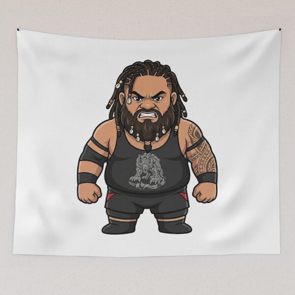 Item preview, Ferocious Jacob Fatu Bloodline Garden Gnome designed and sold by Bad-Decisions-Designs.