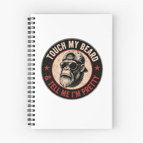 Item preview, Touch My Beard & Tell Me I'm Pretty Bearded Man Humor designed and sold by RetroMini2026.