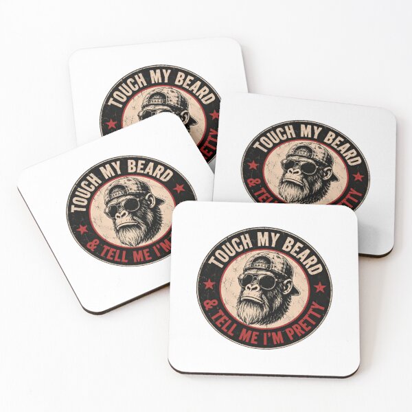 Item preview, Touch My Beard & Tell Me I'm Pretty Bearded Man Humor designed and sold by RetroMini2026.