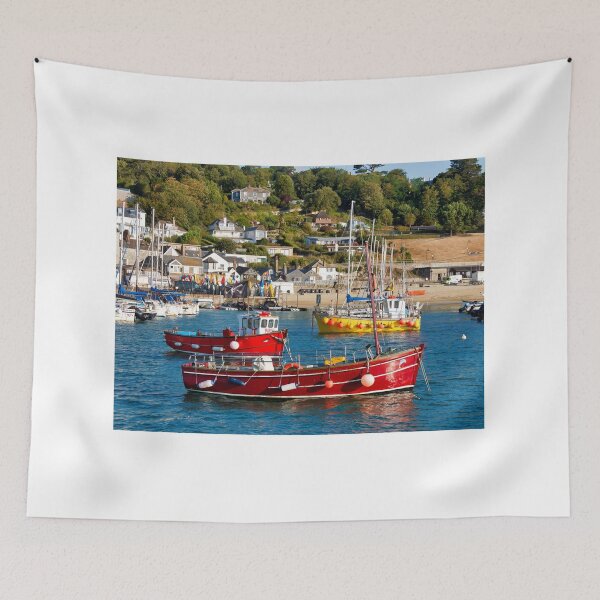 Item preview, Colourful Boats at Lyme Regis Harbour in August designed and sold by Dorset Girl.