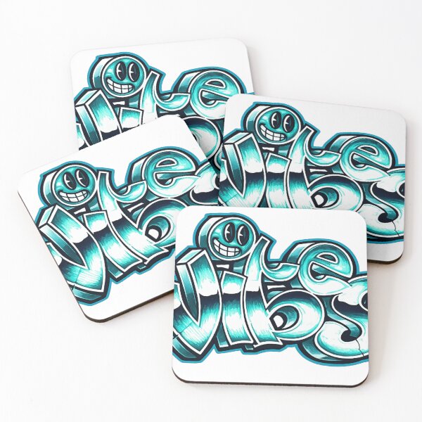Item preview, Vibes Icy Graffiti Bubble Lettering designed and sold by ToyboxHippy.