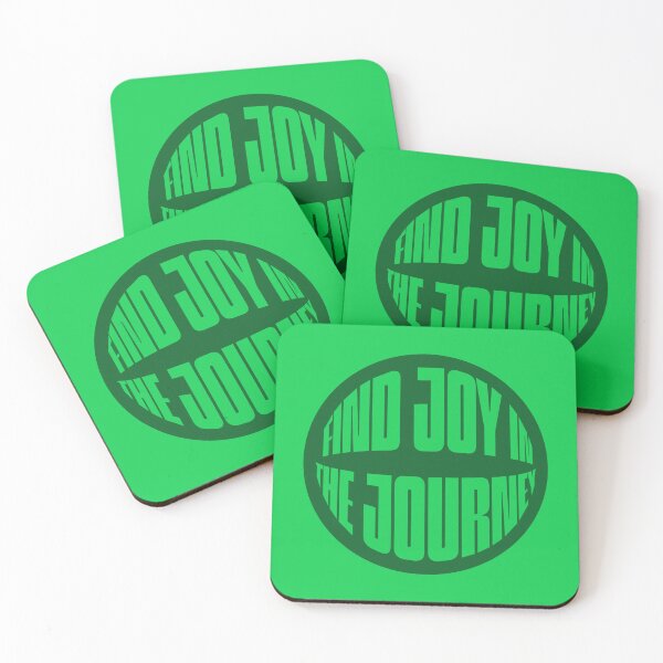 Item preview, Find Joy In The Journey Green Typography Quote Sticke designed and sold by BLCK028.