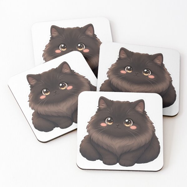 Item preview, Kawaii Black Cat Pomeranian Cute Fluffy Pet designed and sold by PetalsPaws.
