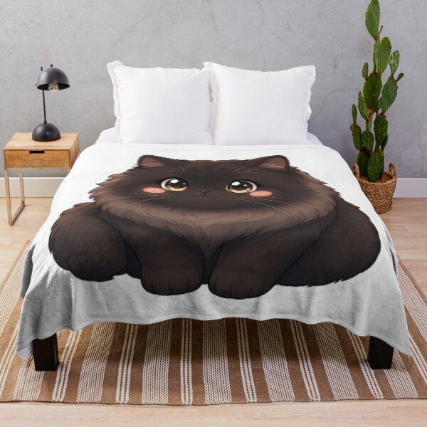 Item preview, Kawaii Black Cat Pomeranian Cute Fluffy Pet designed and sold by PetalsPaws.