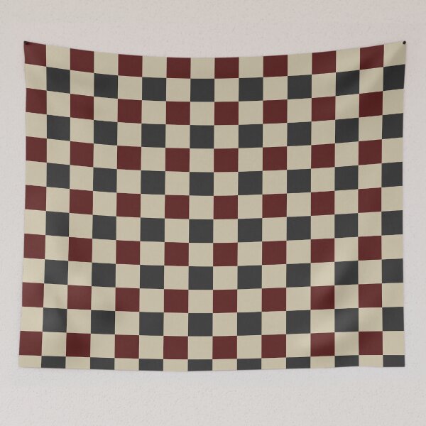 Item preview, Burgundy and soft black Checkered Pattern vintage style Plaid small  designed and sold by DColourMuse.