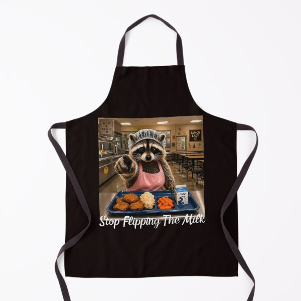 Item preview, Stop Flipping The Milk Funny Raccoon Lunch Lady designed and sold by ImeldaSparks.