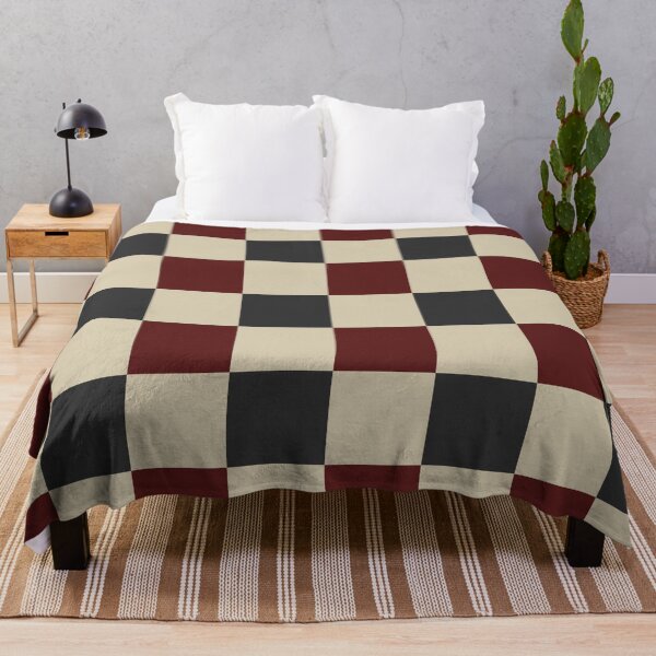 Item preview, Burgundy and soft black Checkered Pattern vintage style Plaid medium  designed and sold by DColourMuse.