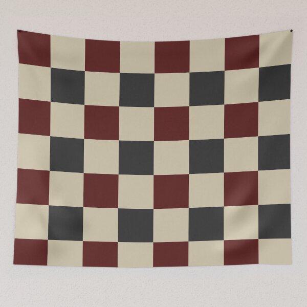 Item preview, Burgundy and soft black Checkered Pattern vintage style Plaid medium  designed and sold by DColourMuse.