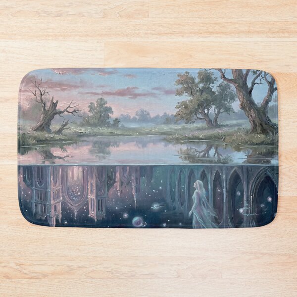Item preview, Surreal Lake Reflection Hidden World Painting designed and sold by ArtAmbience.