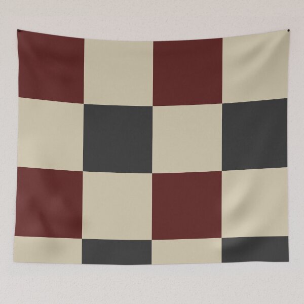 Item preview, Burgundy and soft black Checkered Pattern vintage style Plaid large designed and sold by DColourMuse.