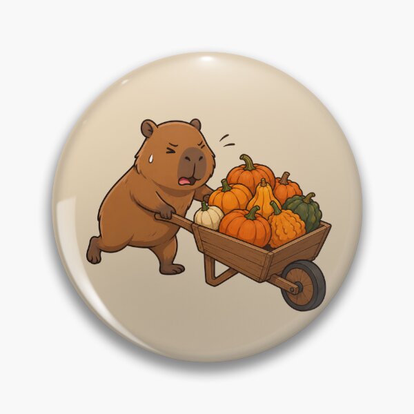 Item preview, Autumn Capybara Pumpkin Harvest designed and sold by Ivy-Triggs.