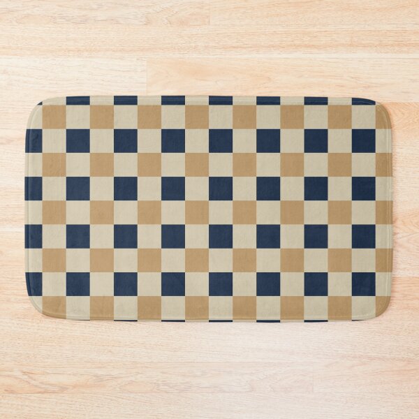Item preview, Tan and deep navy Checkered Pattern vintage style Plaid small  designed and sold by DColourMuse.