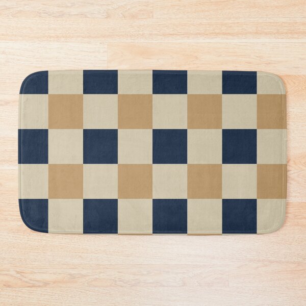 Item preview, Tan and deep navy Checkered Pattern vintage style Plaid medium  designed and sold by DColourMuse.