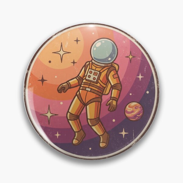 Item preview, Retro Astronaut Floating In Space – Vintage 70s Groovy Sunset Galaxy Design designed and sold by Eidos [][][] ~εἶδος~.