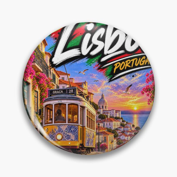 Item preview, Lisbon Portugal – Colorful Tram 28 Travel Design designed and sold by URBIVO.