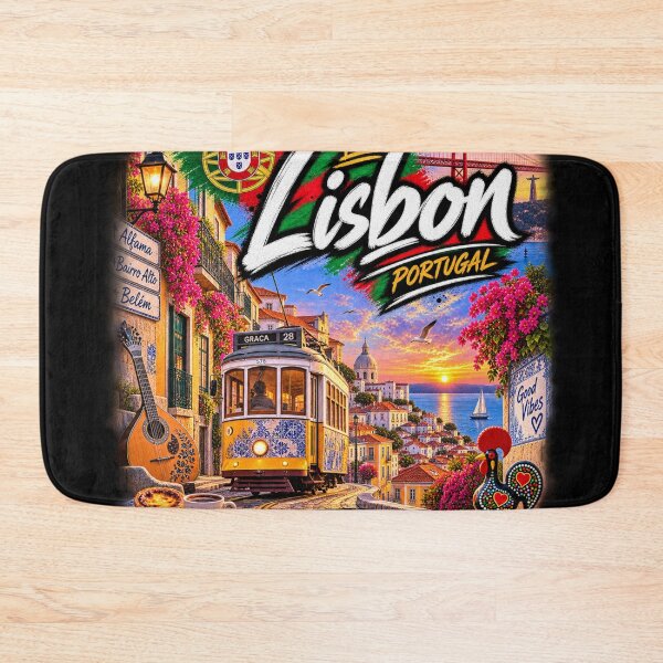 Item preview, Lisbon Portugal – Colorful Tram 28 Travel Design designed and sold by URBIVO.