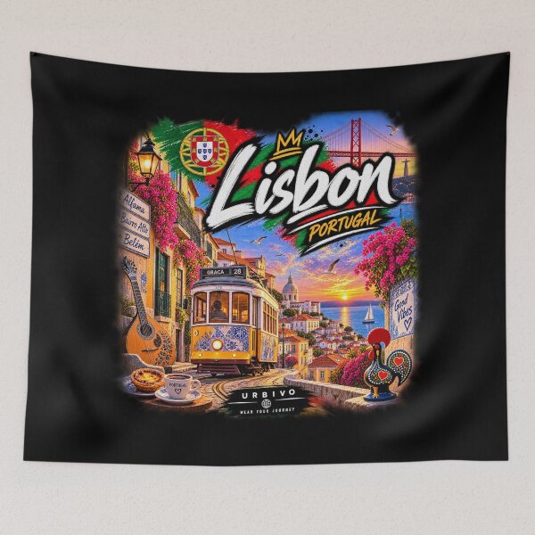 Item preview, Lisbon Portugal – Colorful Tram 28 Travel Design designed and sold by URBIVO.