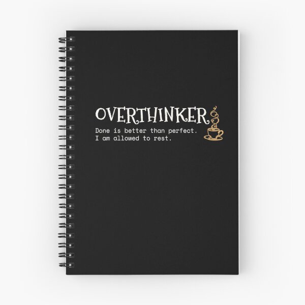 Item preview, OVERTHINKER - Done Is Better Than Perfect Coffee Mug Quote designed and sold by Safe Soul DeLife.