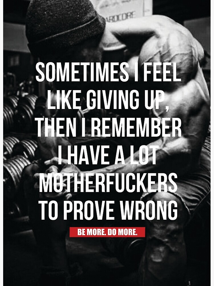 "Bodybuilding Inspirational Workout Quote" Poster by superfitstuff