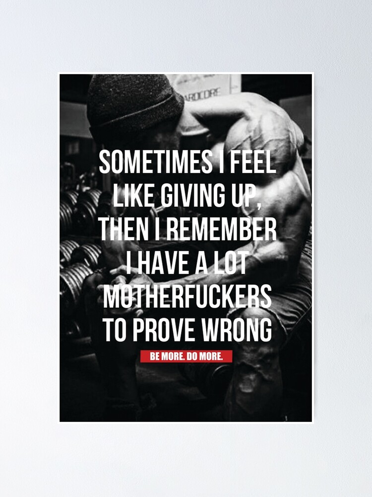 Alternate view of Bodybuilding Inspirational Workout Quote Poster