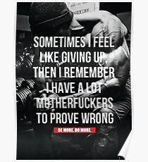 Bodybuilding Inspirational Workout Quote Poster
