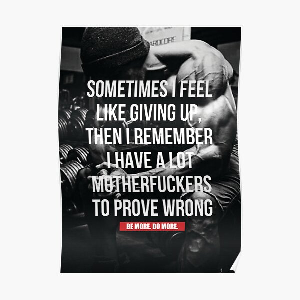 Bodybuilding Inspirational Workout Quote Poster