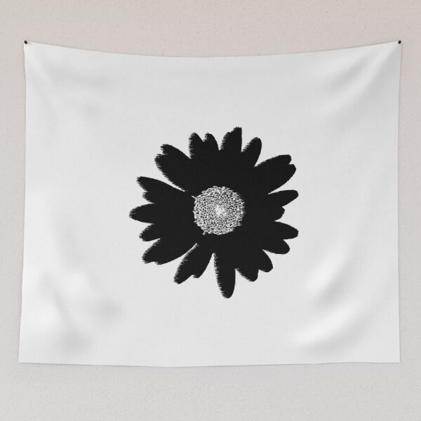 Item preview, Vintage Black Daisy Flower Botanical Illustration designed and sold by lalatrash.