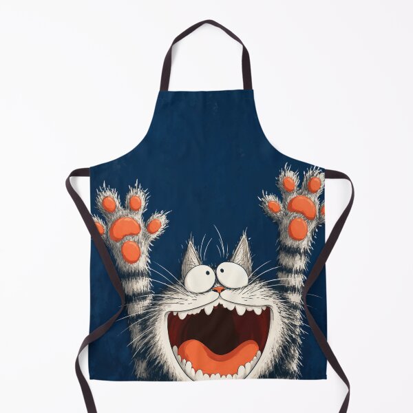 Item preview, Funny Screaming Grey Tabby Cat Paw Beans Excited Comic Graphic Art designed and sold by The Upside Down.