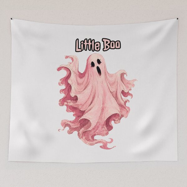 Item preview, Pinkoween Little Boo Cute Pastel Pink Ghost designed and sold by MythicCotton.