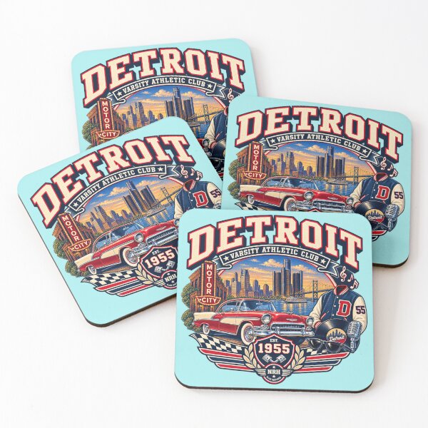 Item preview, Detroit Michigan Varsity 1955 Design designed and sold by Normandy Road Heritage™ - Vintage Garage Art.