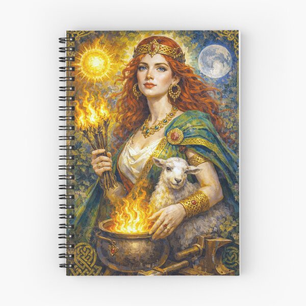 Item preview, Brigid – Celtic Goddess of Fire Painting designed and sold by GalleryKauffeld.