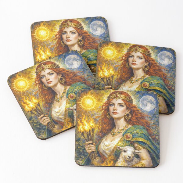 Item preview, Brigid – Celtic Goddess of Fire Painting designed and sold by GalleryKauffeld.
