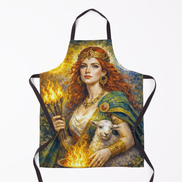Item preview, Brigid – Celtic Goddess of Fire Painting designed and sold by GalleryKauffeld.