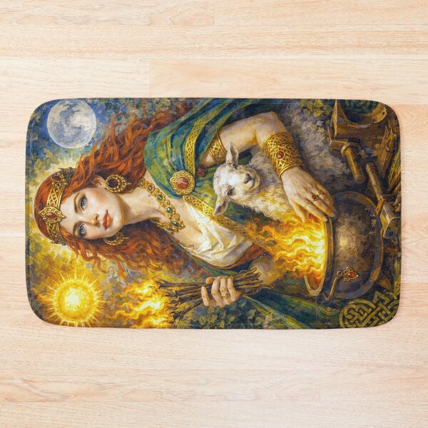 Item preview, Brigid – Celtic Goddess of Fire Painting designed and sold by GalleryKauffeld.
