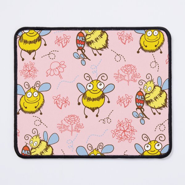 Item preview, Cute bee pattern with flowers designed and sold by Art99ThaiShop.