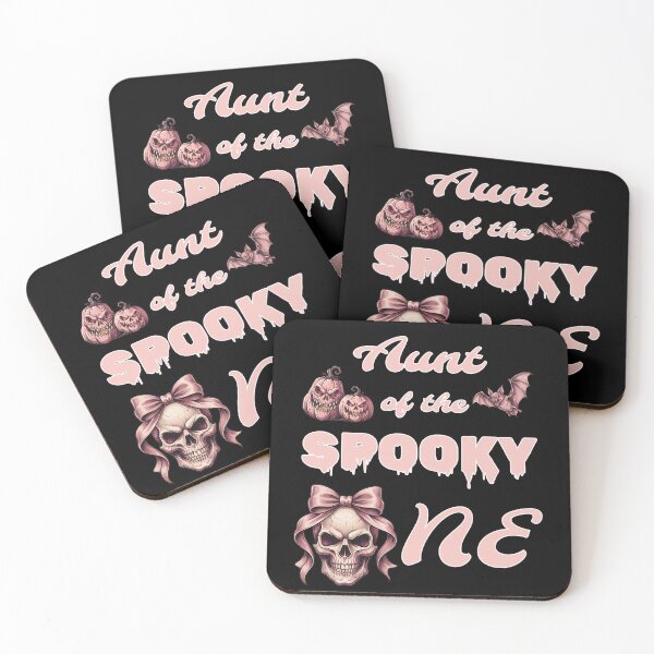 Item preview, Pinkoween Aunt of the Spooky One Pink Skull Bow designed and sold by MythicCotton.