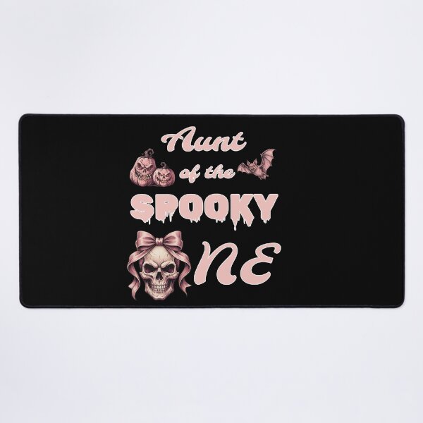 Item preview, Pinkoween Aunt of the Spooky One Pink Skull Bow designed and sold by MythicCotton.