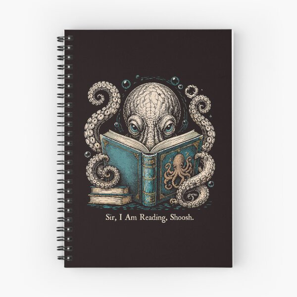 Item preview, Sir I Am Reading Octopus Book Lover Humor Design designed and sold by ImeldaSparks.