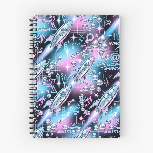 Item preview, Chrome Rockets & Chrome Pearls Y2K Cyber Pattern designed and sold by StickVerse by Owais.