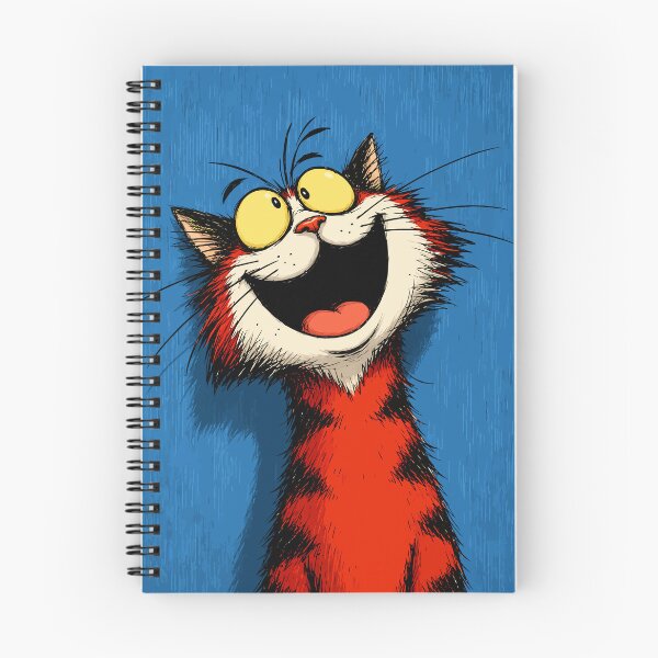 Item preview, Happy Laughing Orange Tabby Cat Funny Excited Retro Comic Graphic designed and sold by The Upside Down.