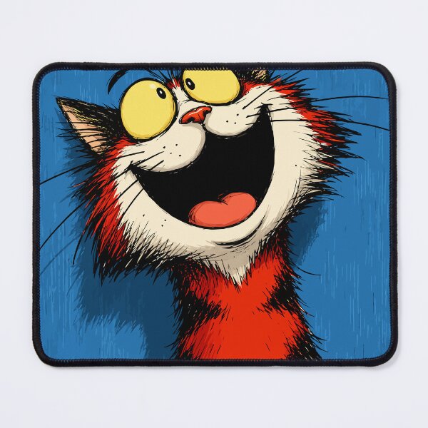 Item preview, Happy Laughing Orange Tabby Cat Funny Excited Retro Comic Graphic designed and sold by The Upside Down.
