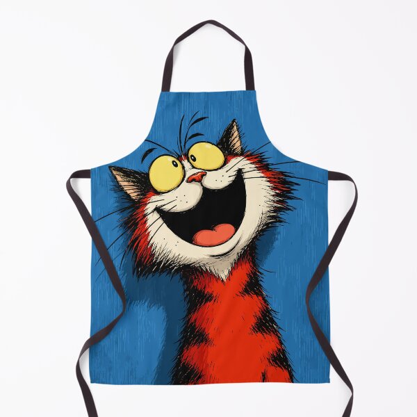 Item preview, Happy Laughing Orange Tabby Cat Funny Excited Retro Comic Graphic designed and sold by The Upside Down.