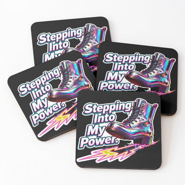 Item preview, Stepping Into My Power – Holographic Combat Boot Neon Lightning Empowerment designed and sold by Ideeplyfeltit.