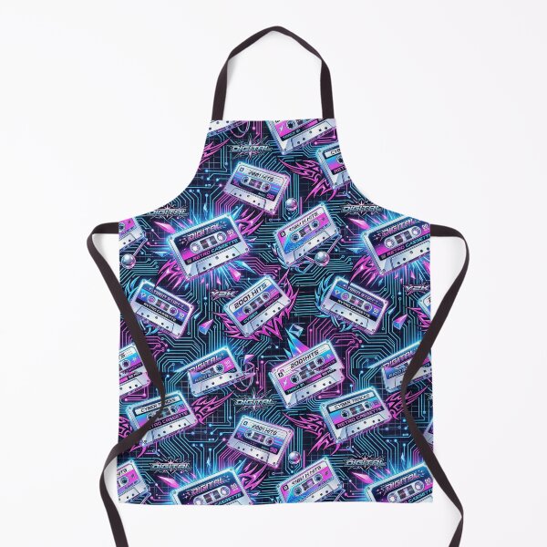 Item preview, Circuit Board Traces & Cassette Tapes Y2K Cyber Pattern designed and sold by StickVerse by Owais.