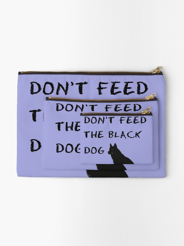 Alternate view of Don't Feed the Black Dog Zipper Pouch