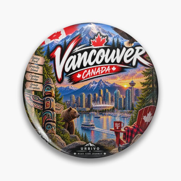Item preview, Vancouver Canada – Mountains & City Travel Adventure Design designed and sold by URBIVO.