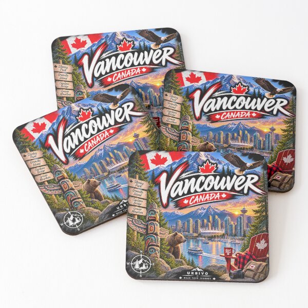 Item preview, Vancouver Canada – Mountains & City Travel Adventure Design designed and sold by URBIVO.
