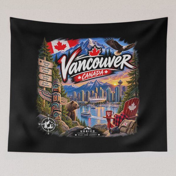 Artikelvorschau, Vancouver, Kanada – Abenteuerreisen in die Berge und die Stadt – Design entworfen und verkauft von URBIVO.